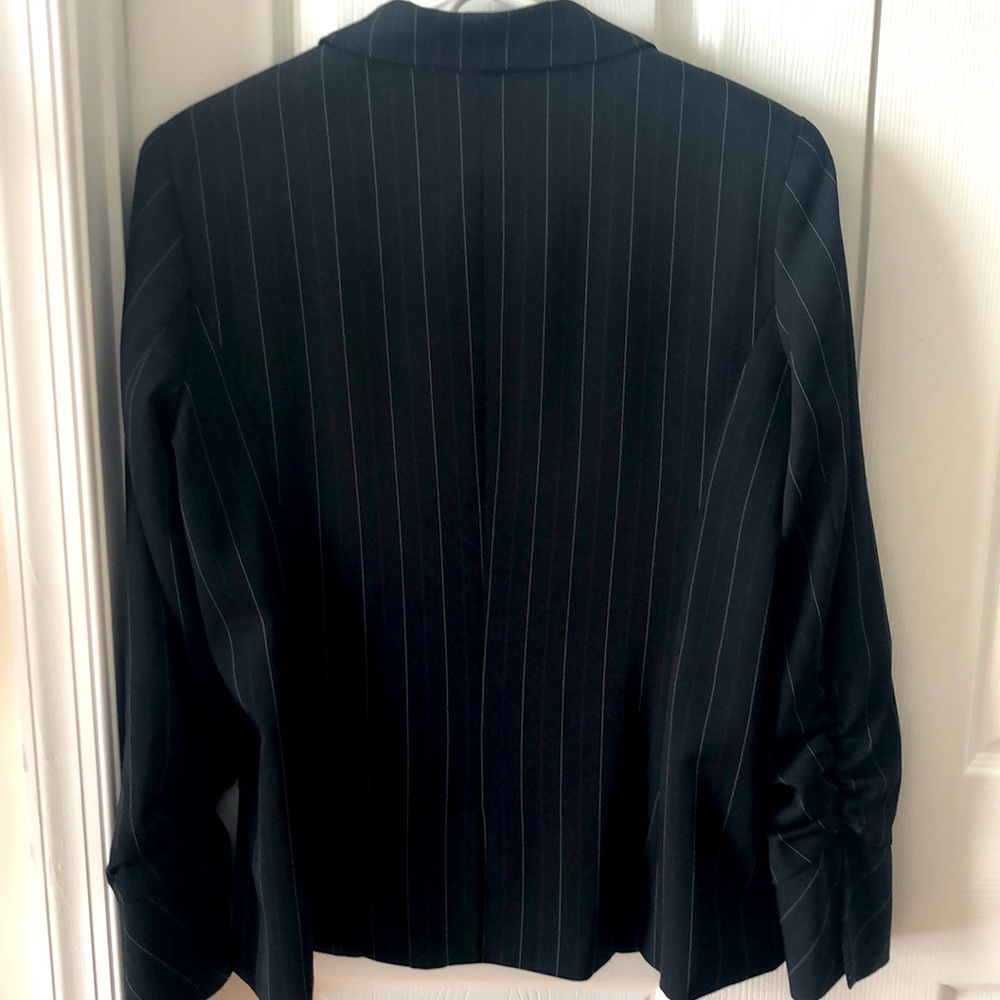 Women blazer and pant suit, Black with white stripes - Picture 4 of 7